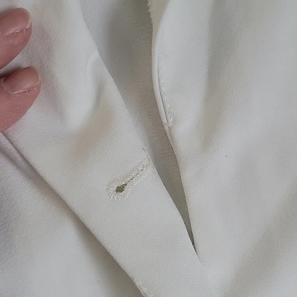 ZARA White NWT Cut Out Sides Tailored Blazer Dress Romper Micro Mini Size Small - Picture 8 of 13